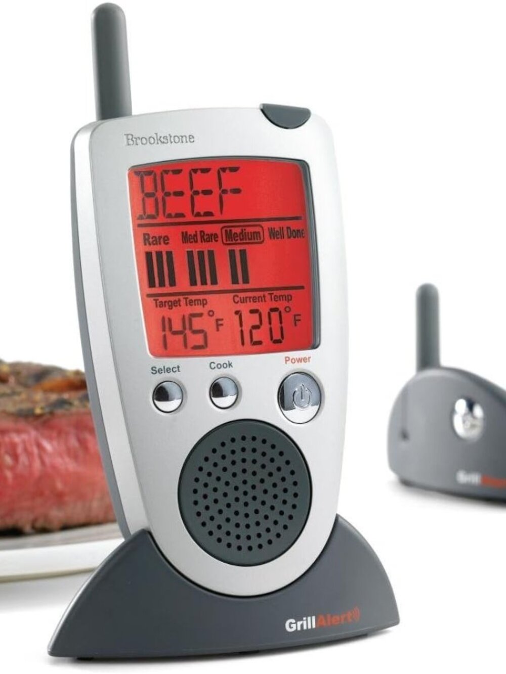 Brookstone Grill Alert Talking Remote Meat Thermometer - NIB